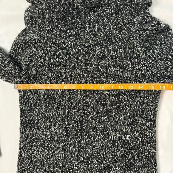 Ann Taylor Sweater Dress Black Size S Angora Wool Cashmere Cowl Neck Fitted Knit - Picture 7 of 9